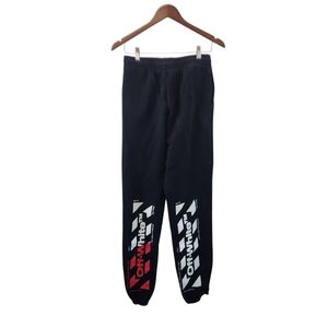 Main Label Off White Virgil Abloh Black Sweatpants 2013 Italy Mens Size Small